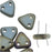 CzechMates 2-Hole Triangle Beads 6mm - Matte Brown Iris (2.5" Tube)