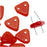 CzechMates 2-Hole Triangle Beads 6mm - Siam Ruby (2.5" Tube)