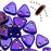 CzechMates 2-Hole Triangle Beads 6mm - Cobalt / Vega (2.5" Tube)