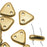 CzechMates 2-Hole Triangle Beads 6mm - Matte Metallic Flax (2.5" Tube)
