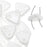 CzechMates 2-Hole Triangle Beads 6mm - Opaque White Luster (2.5" Tube)