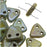 CzechMates 2-Hole Triangle Beads 6mm - Opaque Luster Green (2.5" Tube)