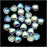 Czech Glass - Heart Shaped Beads 8.5x7.5mm 'Crystal AB' (25 pcs)