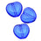 Czech Glass - Heart Shaped Beads 8.5x7.5mm Sapphire (1 Strand)