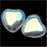 Czech Glass - Heart Shaped Beads 10x9.5mm Crystal AB (1 Strand)