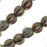 Czech Glass - Round Melon Beads 5mm Diameter Brown Iris (1 Strand)
