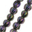 Czech Glass - Round Melon Beads 5mm Diameter 'Purple Iris' (50 pcs)