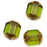 Czech Glass Cathedral Window Beads 8mm Bronze/Olivine (1 Strand)