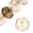Czech Fire Polished Glass, Donut Rondelle Beads 8.5x5.5mm Multicolor Luster AB (1 Strand)