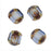 Czech Glass Cathedral Window Beads 6mm Montana Blue (1 Strand)