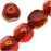 Czech Glass Triangular Table Cut Window Beads 8mm Siam Ruby/Bronze (1 Strand)