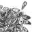 Czech Glass, Prong Beads 6x3.5mm, Silver (2.5" Tube)