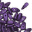 Czech Glass, Prong Beads 6x3.5mm, Metallic Purple Suede (2.5" Tube)