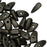 Czech Glass, Prong Beads 6x3.5mm, Metallic Dark Green Suede (2.5" Tube)