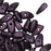 Czech Glass, Prong Beads 6x3.5mm, Metallic Dark Plum Suede (2.5" Tube)