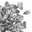 Czech Glass, Prong Beads 6x3.5mm, Matte Metallic Silver (2.5" Tube)