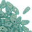 Czech Glass, Prong Beads 6x3.5mm, Suede Gold Turquoise (2.5" Tube)