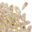Czech Glass, Prong Beads 6x3.5mm, Opaque Picasso Luster (2.5" Tube)