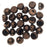 CzechMates Glass, 2-Hole Round Cabochon Beads 7mm Diameter, Dark Bronze (2.5" Tube)