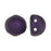 CzechMates Glass, 2-Hole Round Cabochon Beads 7mm Diameter, Metallic Purple Suede (2.5" Tube)