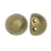 CzechMates Glass, 2-Hole Round Cabochon Beads 7mm Diameter, Metallic Gold Suede (2.5" Tube)
