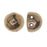 CzechMates Glass, 2-Hole Round Cabochon Beads 7mm Diameter, Bronze (2.5" Tube)