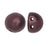 CzechMates Glass, 2-Hole Round Cabochon Beads 7mm Diameter, Copper Rose Polychrome (2.5" Tube)