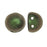 CzechMates Glass, 2-Hole Round Cabochon Beads 7mm Diameter, Olive Mauve Polychrome (2.5" Tube)