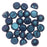 CzechMates Glass, 2-Hole Round Cabochon Beads 7mm Diameter, Indigo Orchid Polychrome (2.5" Tube)