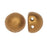 CzechMates Glass, 2-Hole Round Cabochon Beads 7mm Diameter, Matte Metallic Goldenrod (2.5" Tube)
