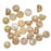 CzechMates Glass, 2-Hole Round Cabochon Beads 7mm Diameter, Opaque Picasso Luster (2.5" Tube)