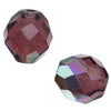 Czech Fire Polished Glass Beads 10mm Round Amethyst AB (1 Strand)