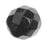 Czech Fire Polished Glass Beads 12mm Round Jet Black (1 Strand)