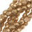Czech Fire Polished Glass Beads 3mm Round Matte Metallic Gold (50 pcs)