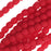 Czech Fire Polished Glass, 3mm Faceted Round Beads Neon Red (1 Strand)