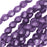 Czech Fire Polished Glass, 4mm Faceted Round Beads, Metallic Purple Suede (1 Strand)