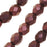 Czech Fire Polished Glass, 6mm Faceted Round Beads, Copper Rose Polychrome (25 Piece Strand)