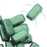 CzechMates Glass, 2-Hole Rectangle Brick Beads 6x3mm, Metallic Light Green Suede (1 Strand)