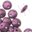 CzechMates Glass, 2-Hole Round Lentil Beads 6mm, Metallic Pink Suede (1 Strand)