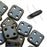 CzechMates Glass, QuadraTile 4-Hole Square Beads 6mm, Matte Brown Iris (2.5" Tube)