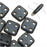 CzechMates Glass, QuadraTile 4-Hole Square Beads 6mm, Metallic Dark Blue Suede (2.5" Tube)
