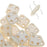 CzechMates Glass, QuadraTile 4-Hole Square Beads 6mm, Opaque Champagne Luster (2.5" Tube)
