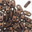 CzechMates Glass, 2-Hole Bar Beads 6x2mm, Dark Bronze (2.5" Tube)