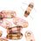 CzechMates Glass, 2-Hole Bar Beads 6x2mm, Rose / Gold Topaz Luster (2.5" Tube)