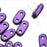 CzechMates Glass, 2-Hole Bar Beads 6x2mm, Metallic Purple Suede (2.5" Tube)