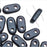 CzechMates Glass, 2-Hole Bar Beads 6x2mm, Metallic Dark Blue Suede (2.5" Tube)