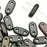 CzechMates Glass, 2-Hole Bar Beads 6x2mm, Matte Metallic Leather (2.5" Tube)