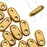 CzechMates Glass, 2-Hole Bar Beads 6x2mm, Matte Metallic Flax (2.5" Tube)