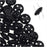 CzechMates Glass, 4-Hole QuadraLentil Beads 6mm, Jet Black (2.5" Tube)
