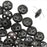 CzechMates Glass, 4-Hole QuadraLentil Beads 6mm, Matte Metallic Leather (2.5" Tube)